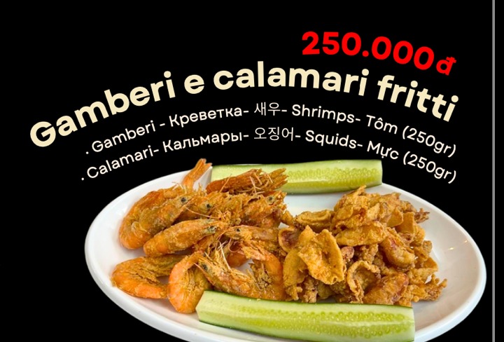Gamberi e Calamari Fritti